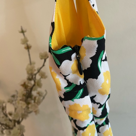 Diane Von Furstenberg DVF sunflower shift dress size 2 - Picture 7 of 9